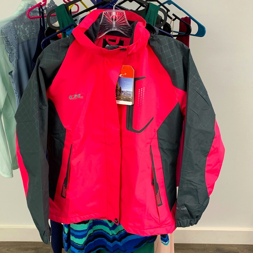 Women's Rain Jacket Waterproof with Hood Lightweight Hiking Coat - never worn!